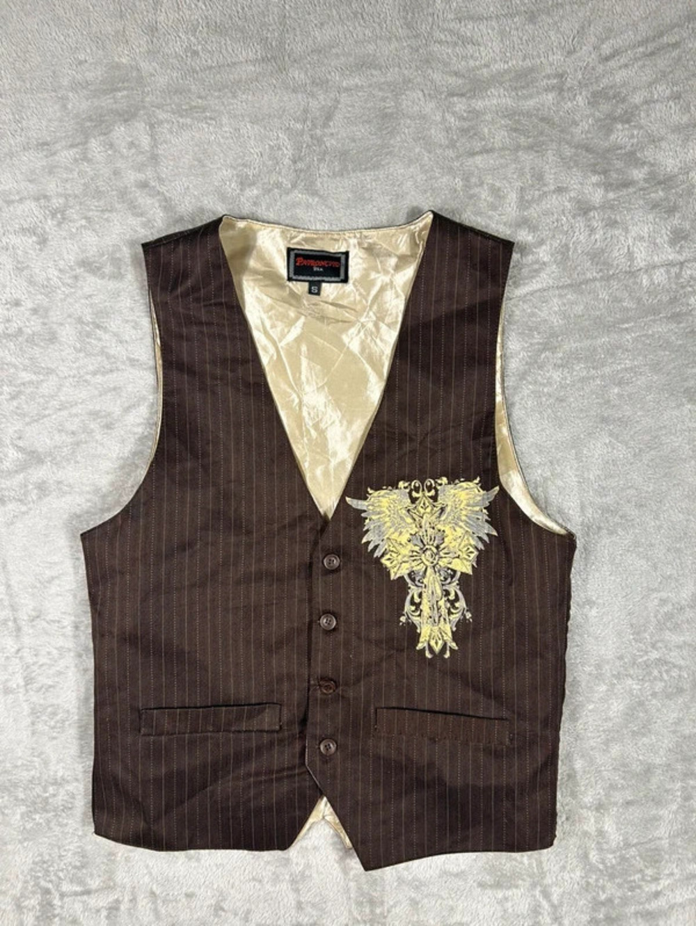 Y2K Patroncito Affliction Style Pinstripe Vest Vintage